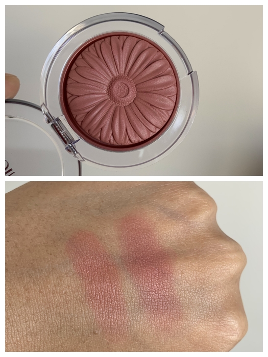 Clinique Black Honey Pop Blush Swatch on dark skin (right swatch)
