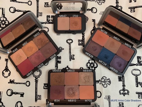make up for ever (mufe) artist color eye shadows swatches