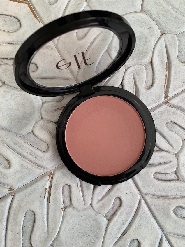 Top 3 Drugstore Blushes under $10 e.l.f primer infused blush always rosy swatch on medium dark skin