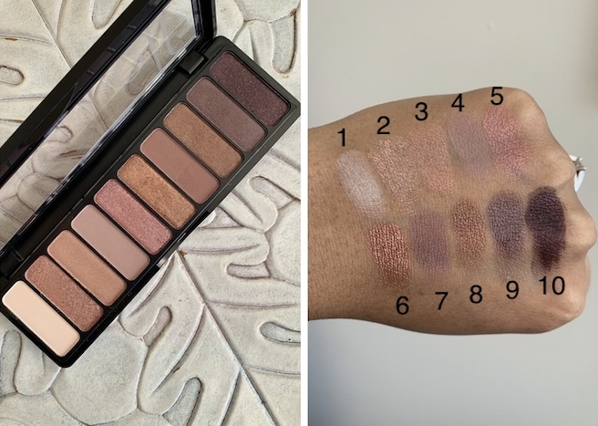 e.l.f Nude Rose Gold Eyeshadow Palette medium dark skin swatches