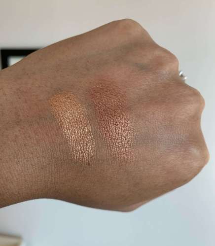 NARS isolde eyeshadow duo swatches dark skin