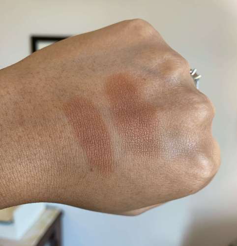 NARS Matte Bronzing Powder Samoa and Punta Cana Bronzer Swatches dark skin