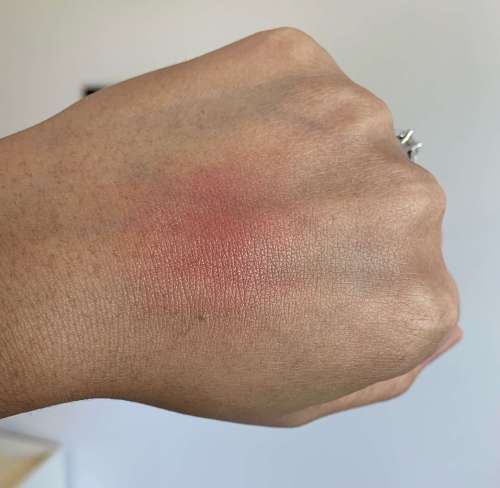 Covergirl Trublend So Flushed High Pigment Blush in 360 Sweet Seduction blended swatch medium dark skin