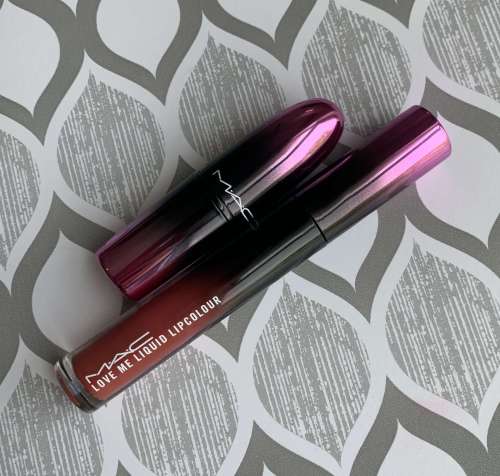 MAC Bated Breath Love Me lipstick vs Liquid Lip Colour Swatches on medium dark skin