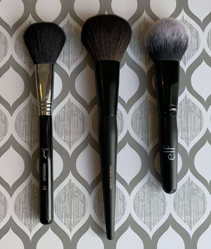 Sigma F10, Sonia Kashuk medium powder, e.l.f. flawless face brush