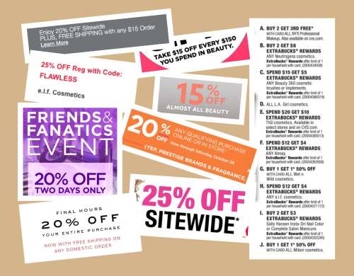 Discussion on beauty sales, makeup rehab, makeup low buy