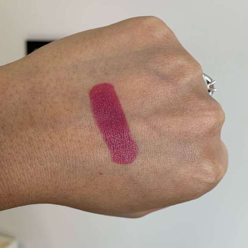 MAC Captive Satin Lipstick Swatch on Medium Dark Skin
