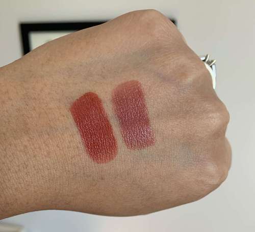 Maybelline Color Sensational Lipstick Brick Beat and Crazy for Coffee medium dark skin swatches