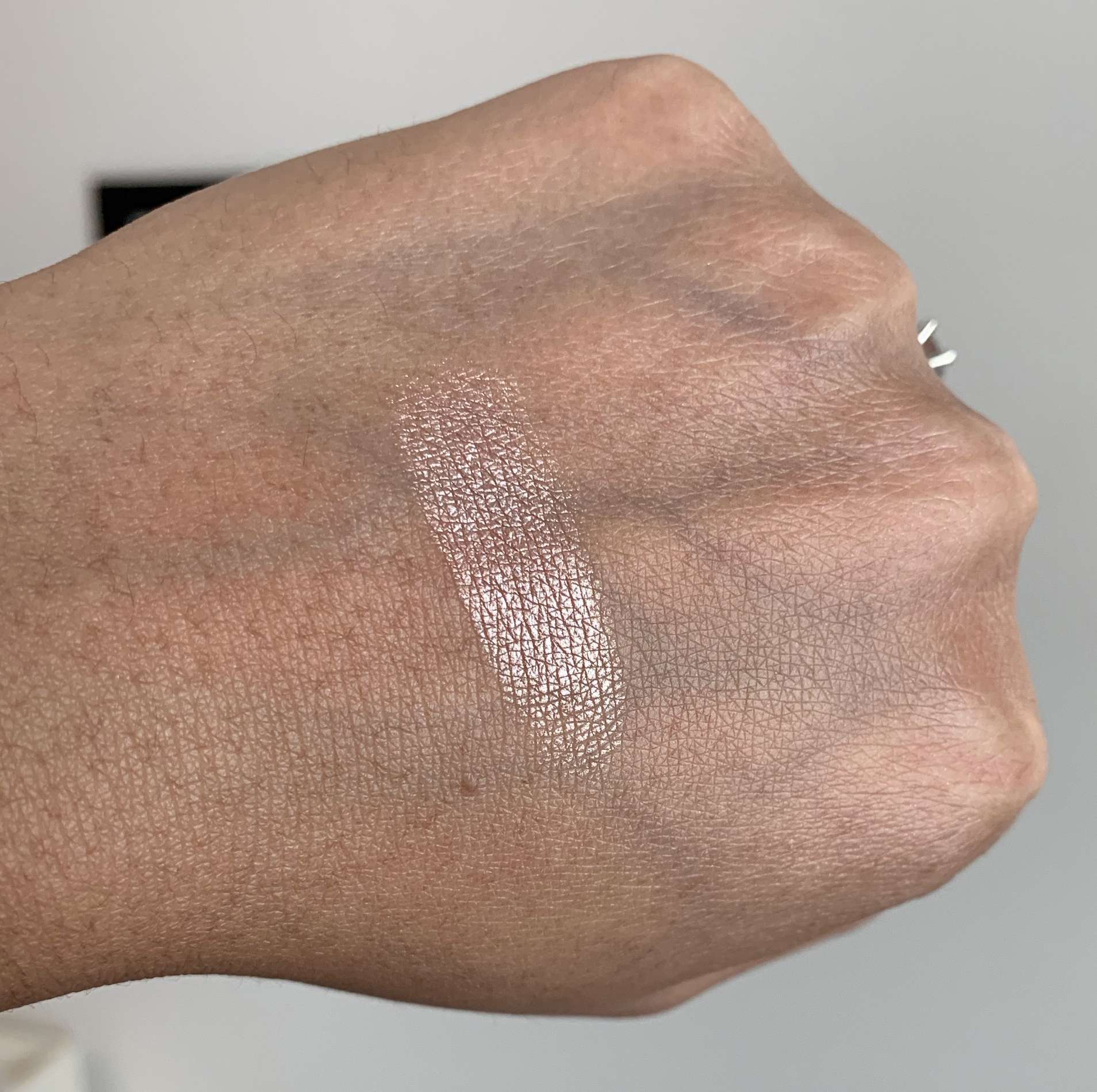 MAC Superb Extra Dimension Skinfinish Swatch on Medium Dark Skin