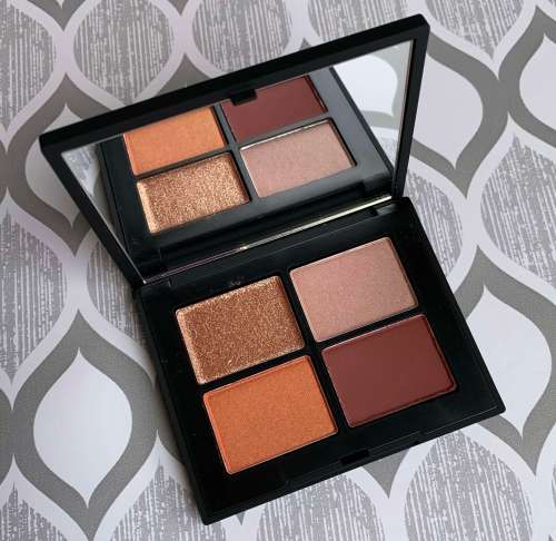 NARS Taj Mahal Eyeshadow Quad Swactches on medium dark skin