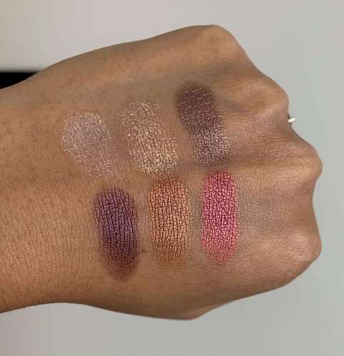 NARS Voyageur Eyeshadow Palette in Quartz Swatches on Medium Dark Skin