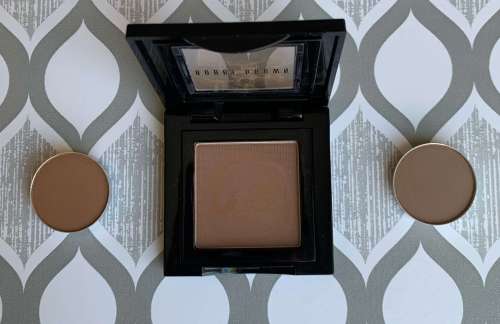 Bobbi Brown Taupe, MAC Cork, and MAC Sandstone Comparison with Swatches on Medium Dark Skin