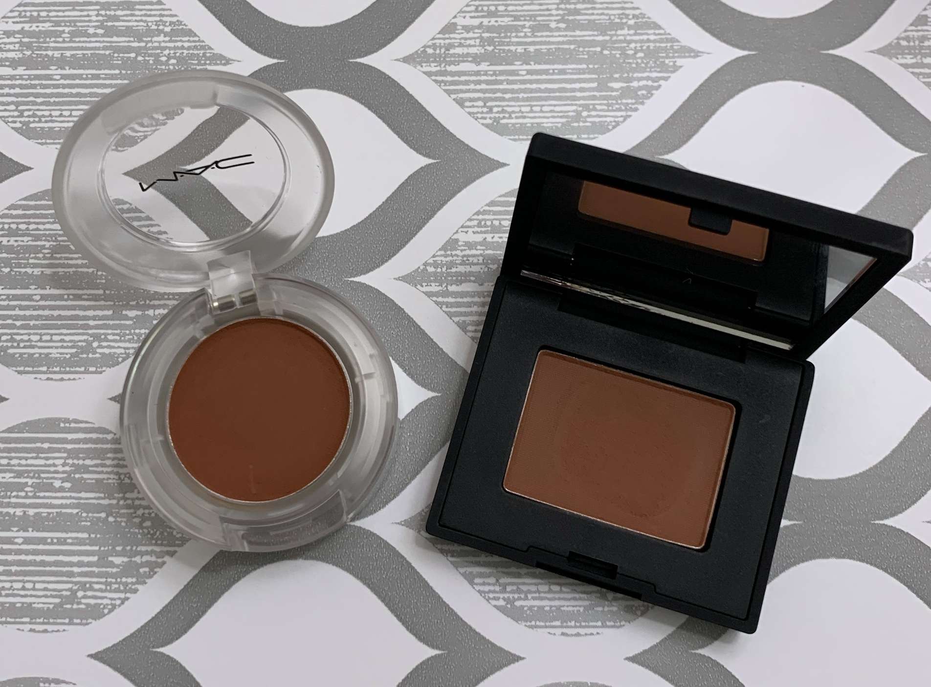 MAC Bougie Babe and NARS Noumea Eyeshadows Dupes Swatches