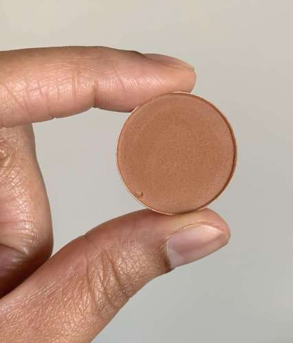 MAC Eyeshadow in What Clout! Swatch on Medium Dark Skin