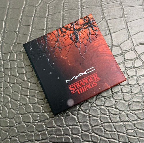 MAC x Stranger Things Blush in He Likes It Cold (LE) Swatch on Medium Dark Skin