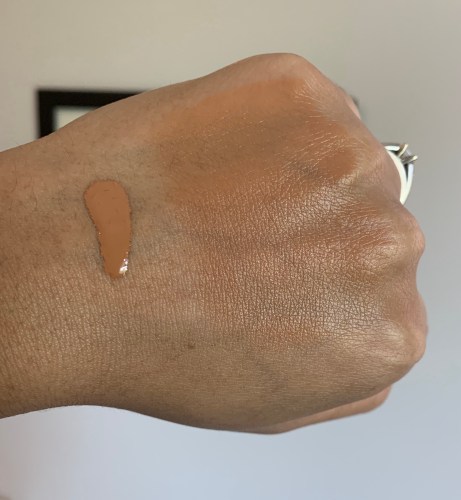 Estee Lauder Double Wear Sheer Long Wear Makeup 5W2 Rich Caramel Swatch Medium Dark Skin (skin tint/tinted moisturizer)