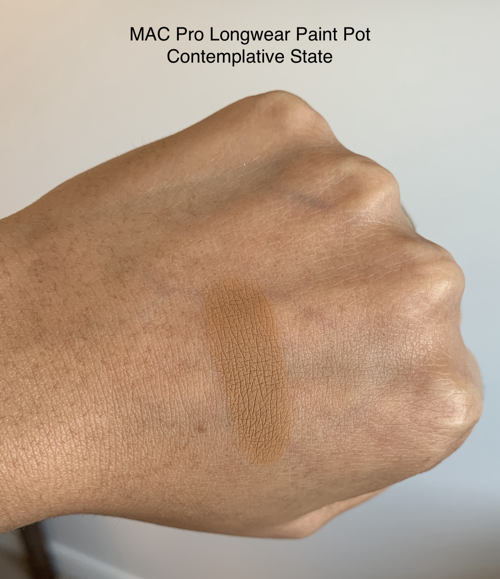 MAC Pro Longwear Paint Pot Contemplative State Swatch Medium Dark Skin