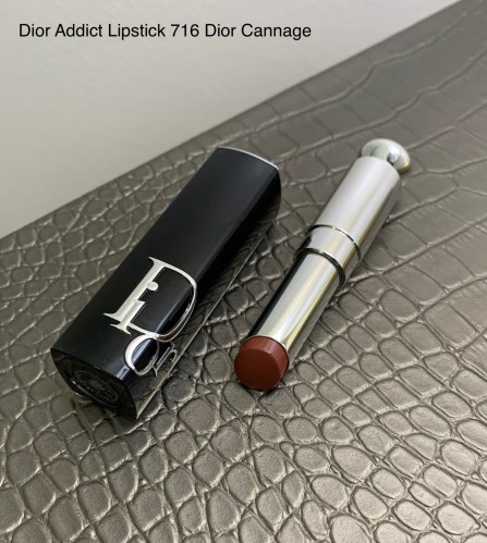 Dior Addict Lipstick 716 Dior Cannage Swatch Medium Dark Skin