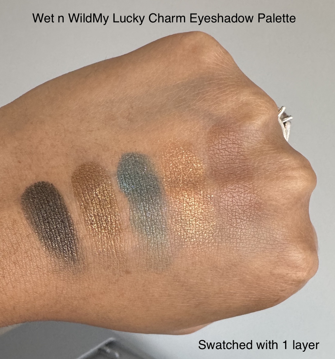 Wet n Wild My Lucky Charm 5 Pan Eyeshadow Palette Swatches Medium Dark Skin