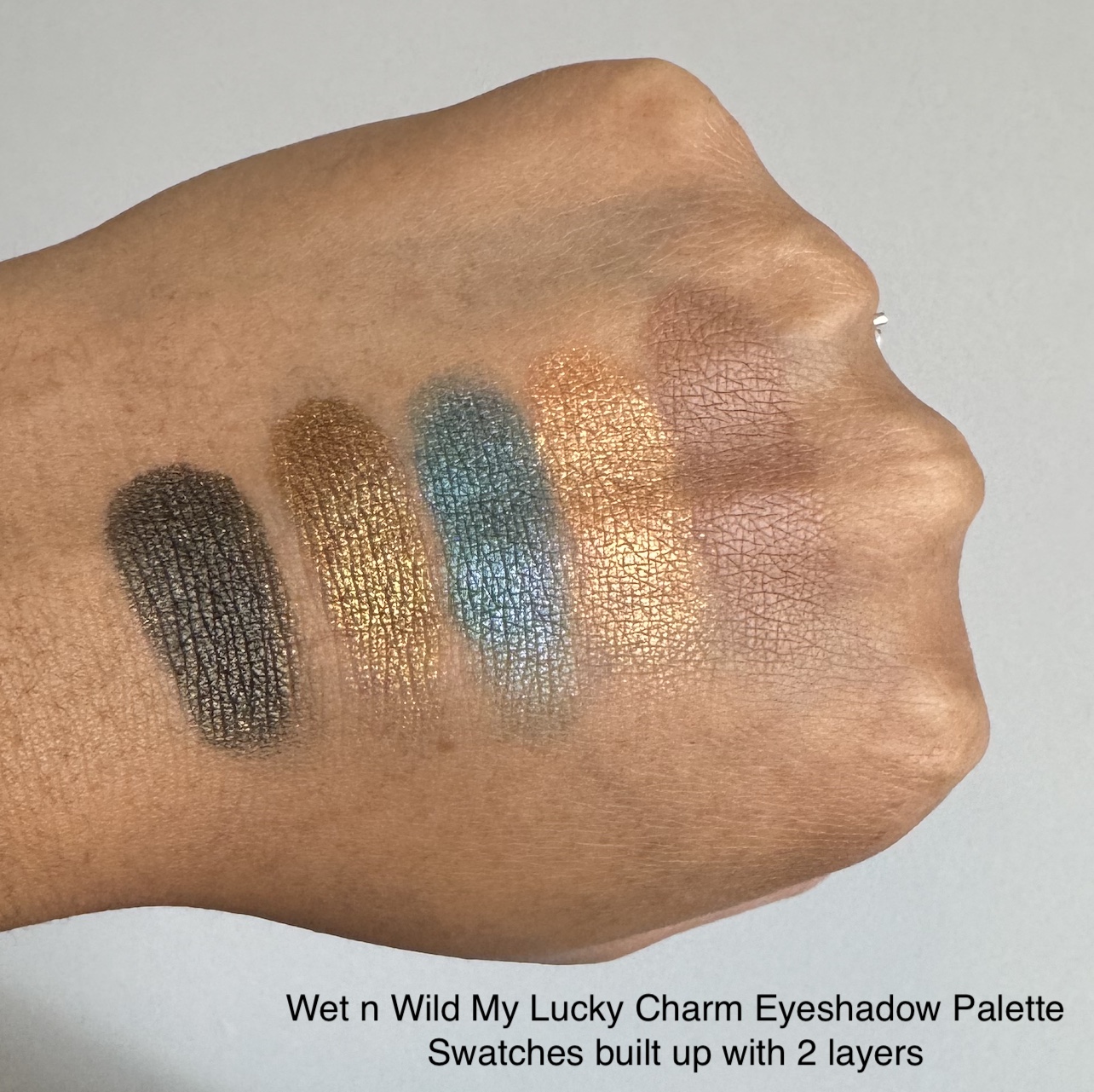 Wet n Wild My Lucky Charm 5 Pan Eyeshadow Palette Swatches Medium Dark Skin