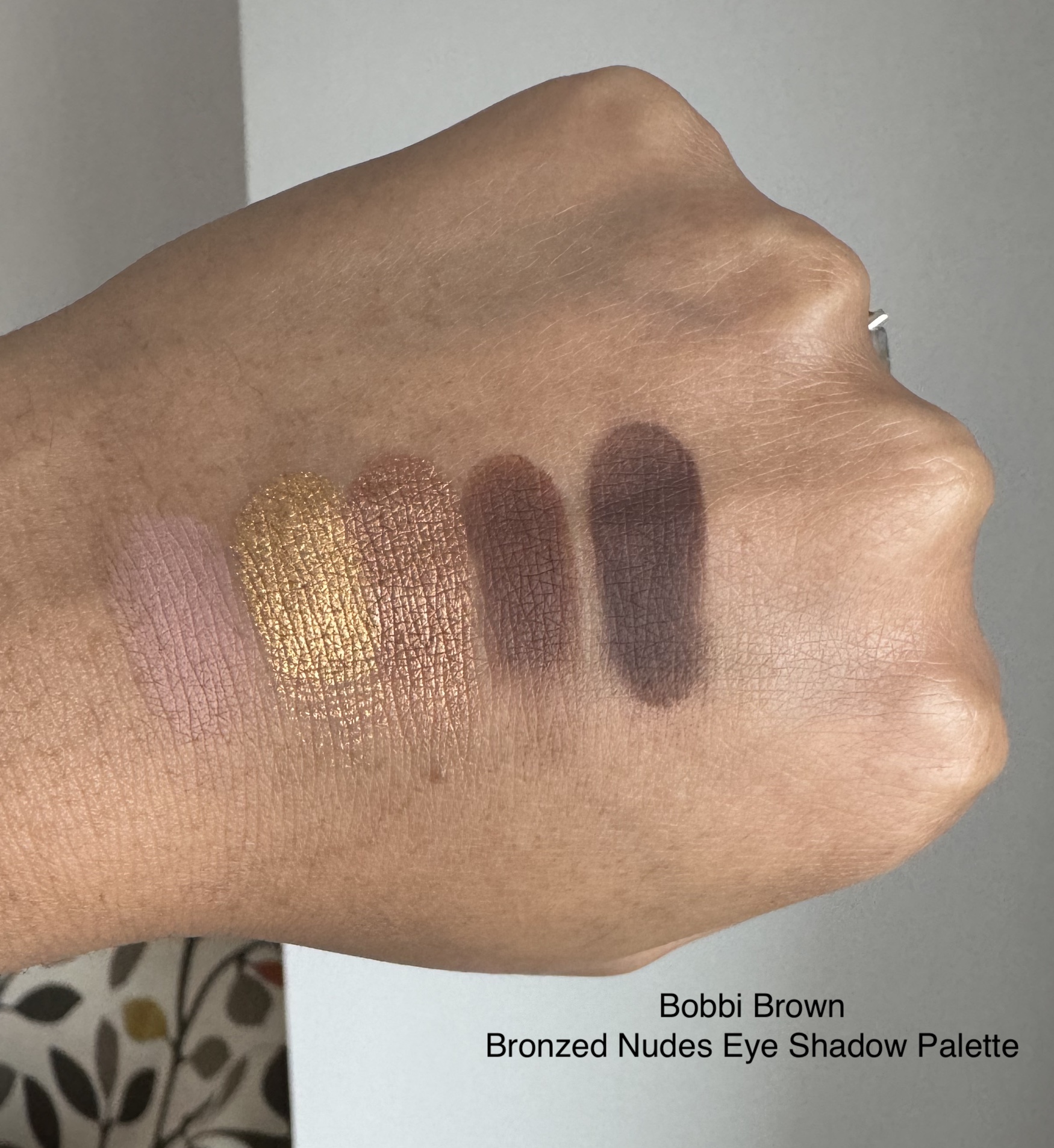 Bobbi Brown Bronzed Nudes Eye Shadow Palette Swatches on Medium Dark Skin