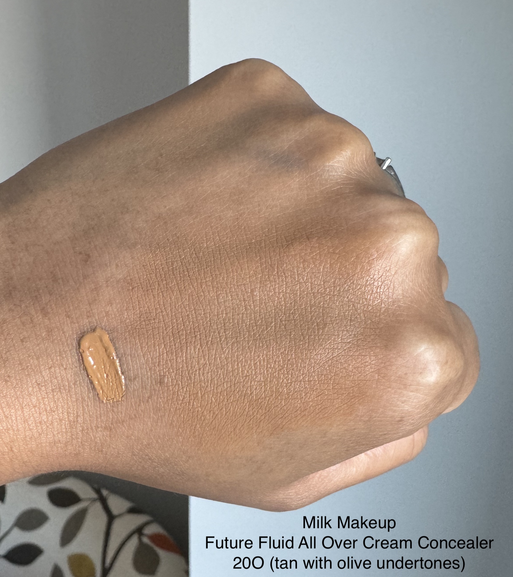 Milk Makeup Future Fluid All Over Cream Concealer 20O Swatch Medium Dark Skin