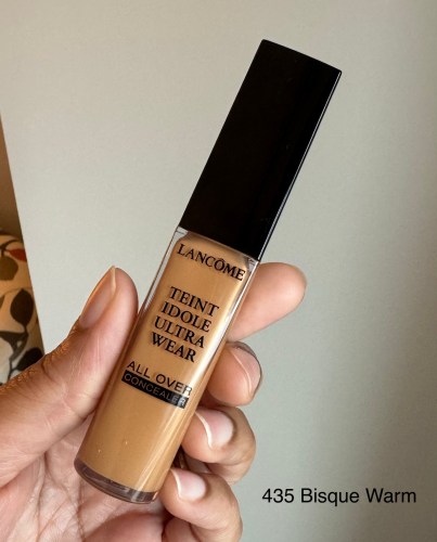 Lancome Teint Idole Ultra Wear All Over Concealer 435 Bisque Warm (435W) Swatch Review