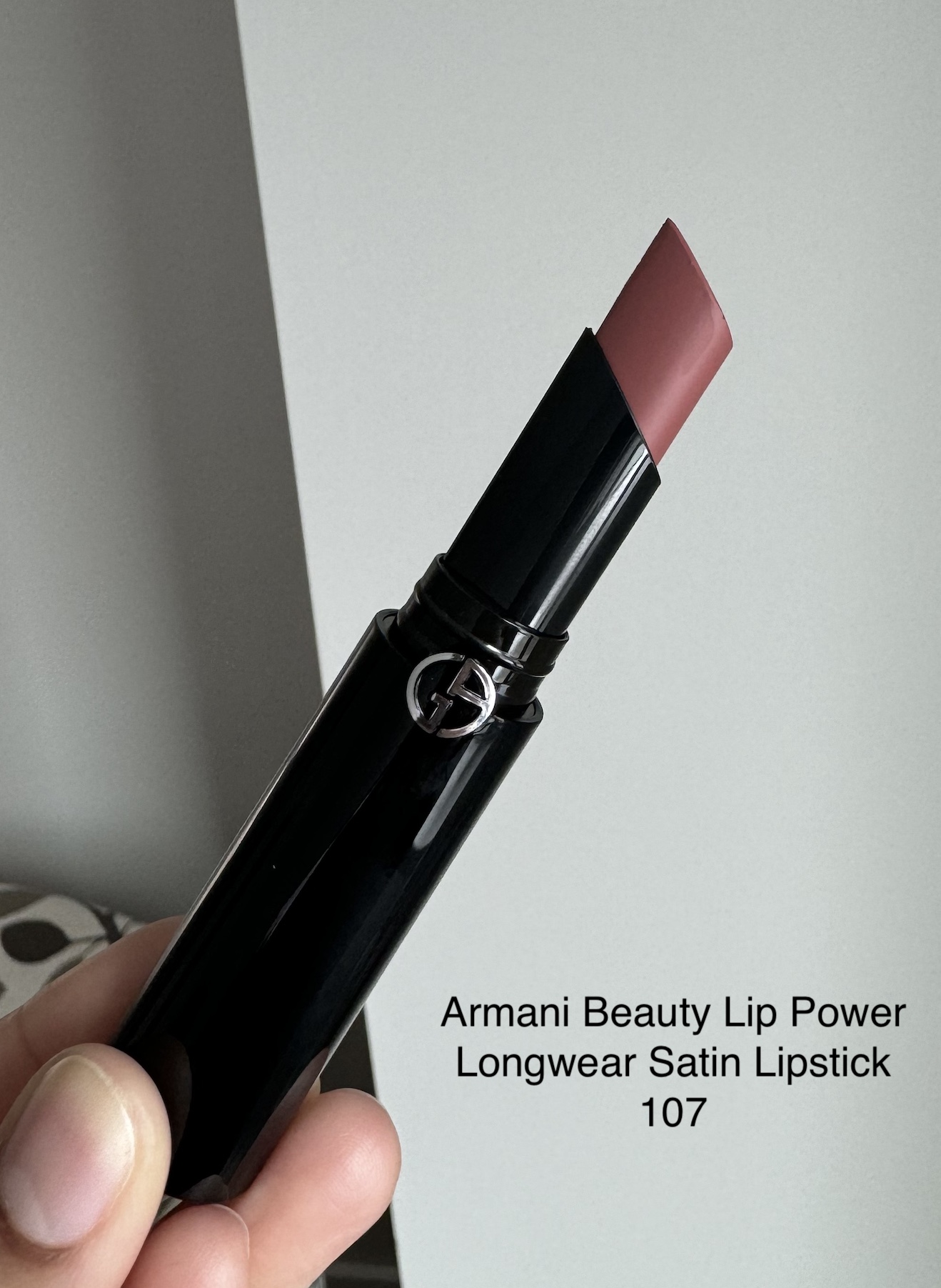 Armani Beauty Lip Power Longwear Satin Lipstick 107 Swatch Medium Dark Skin