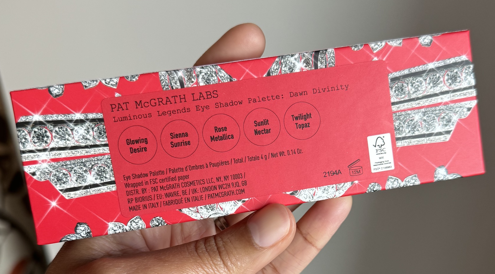 Pat McGrath Luminous Legends Dawn Divinity Eye Shadow Palette Swatches