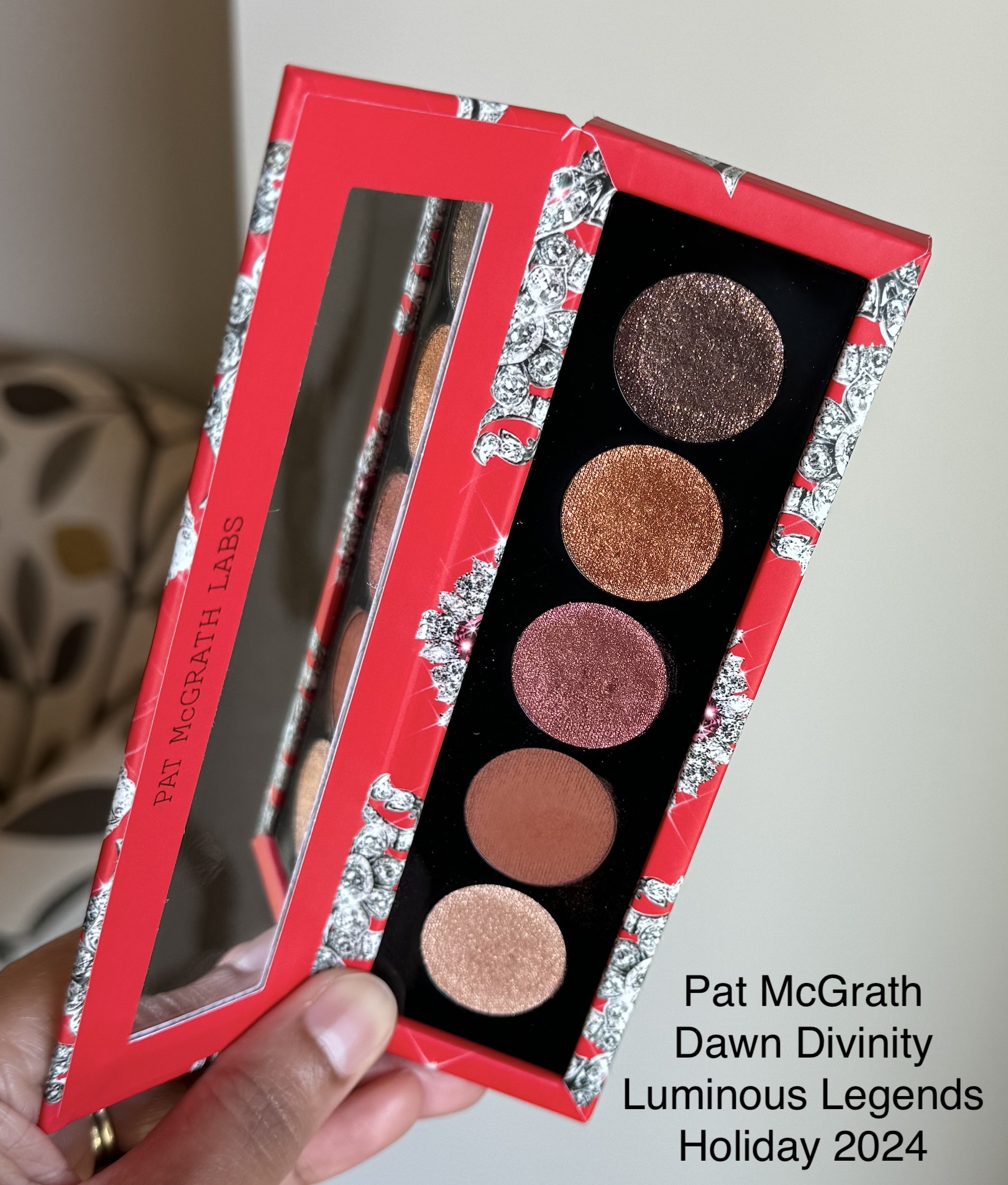 Pat McGrath Luminous Legends Dawn Divinity Eye Shadow Palette Swatches