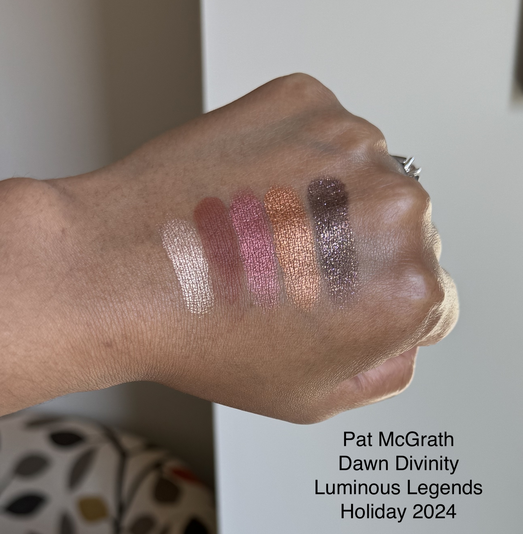 Pat McGrath Luminous Legends Dawn Divinity Eye Shadow Palette Swatches Medium Dark Skin