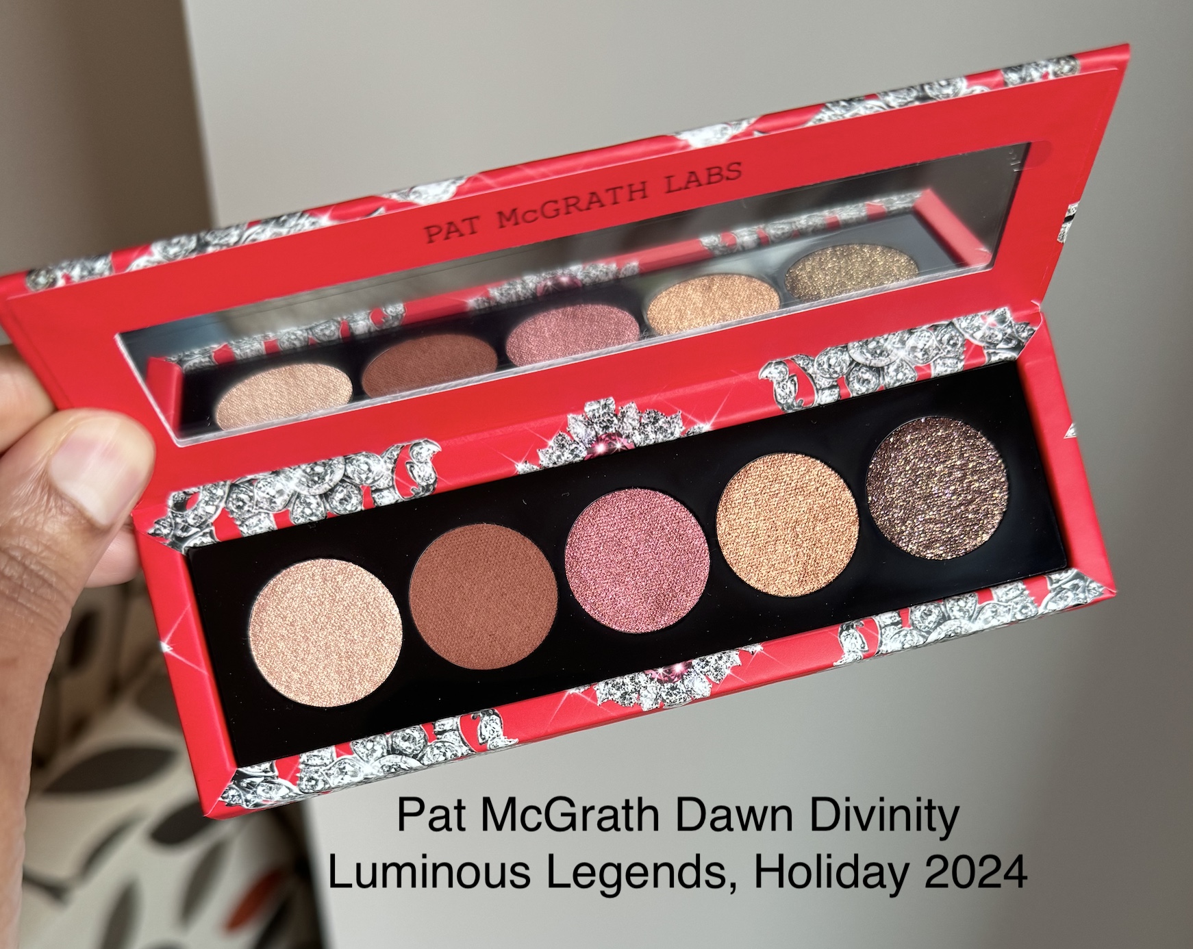 Pat McGrath Luminous Legends Dawn Divinity Eye Shadow Palette Swatches