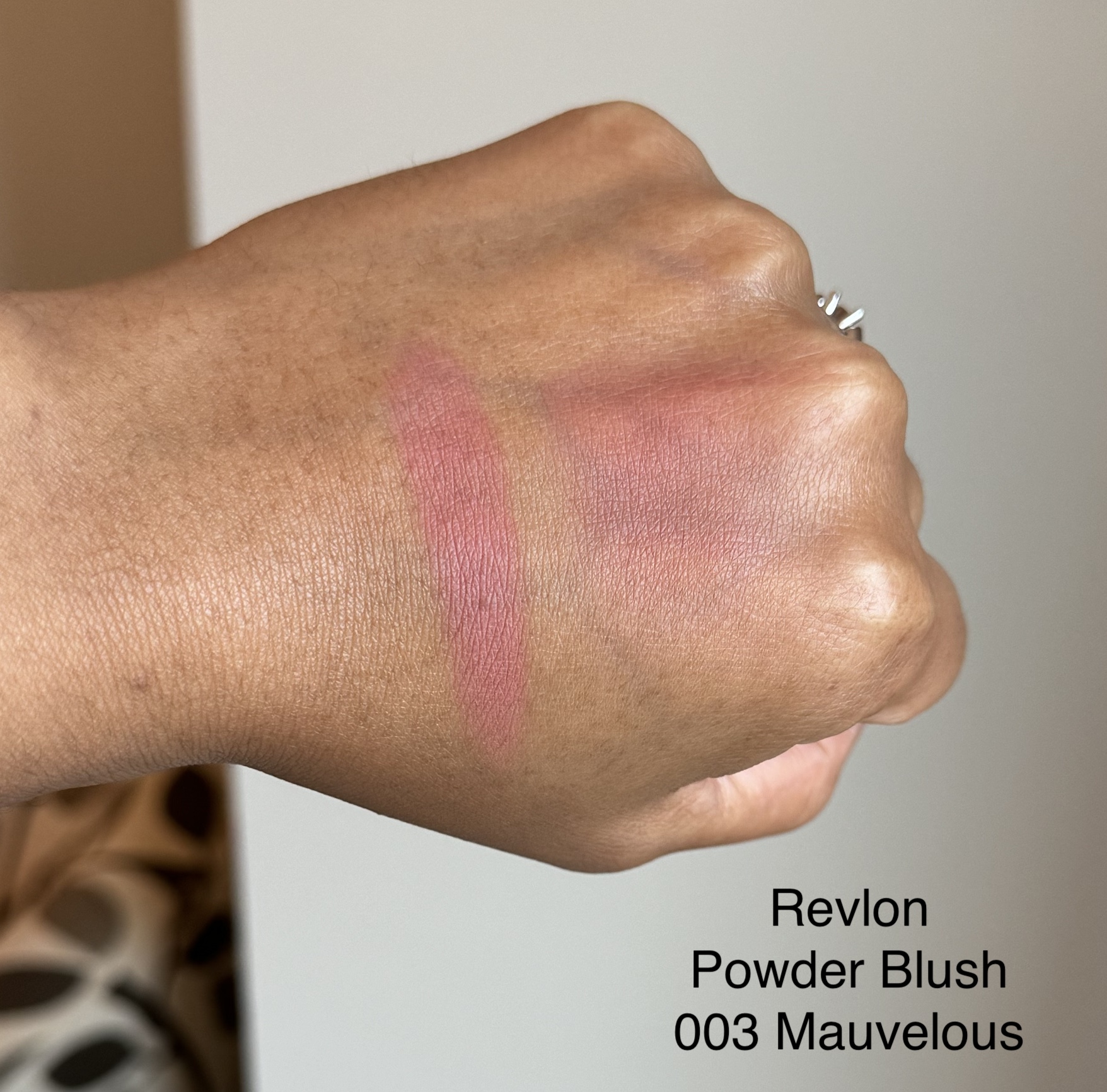 Revlon Powder Blush Mauvelous 003 Swatch Medium Dark Skin
