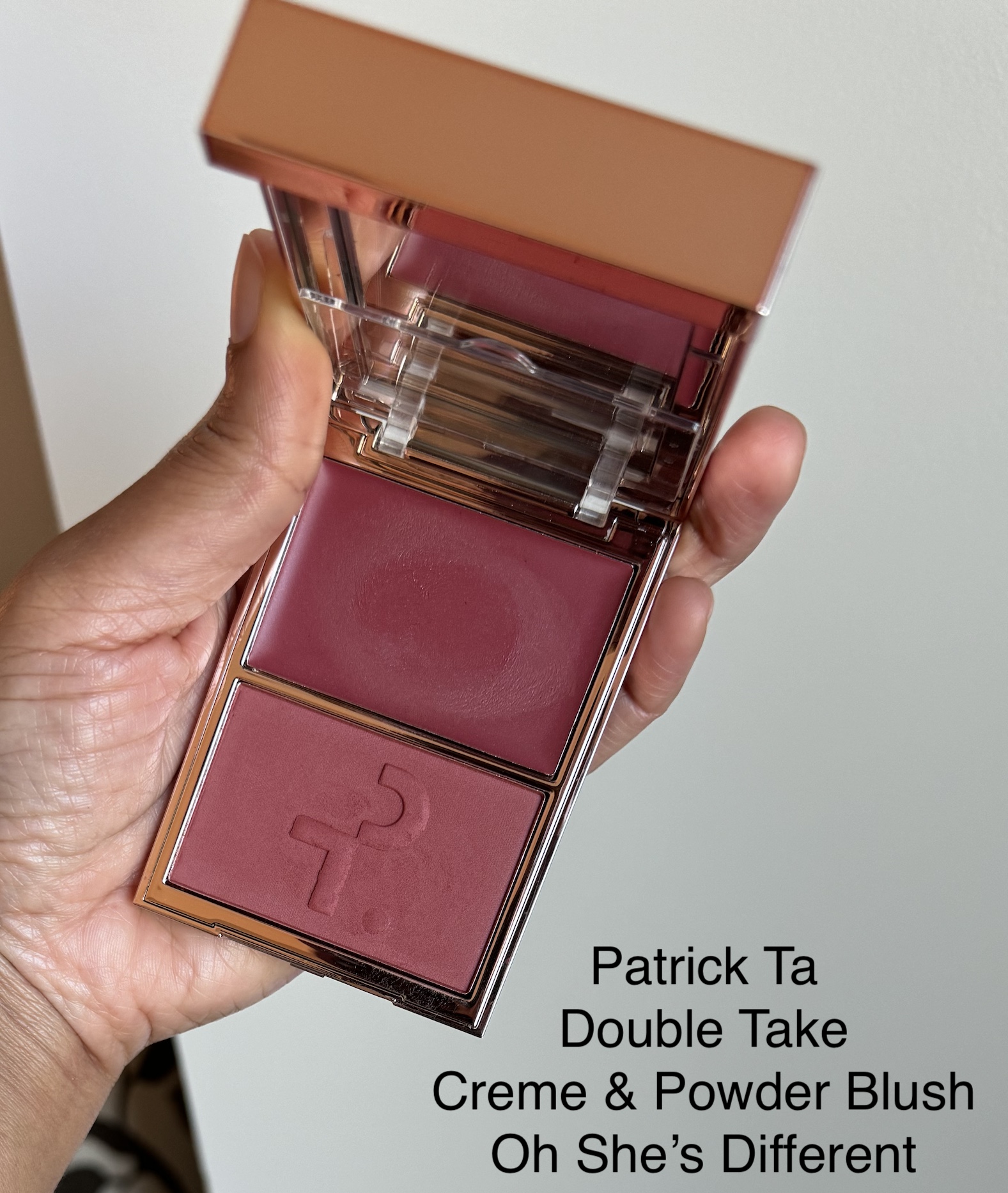 Patrick Ta Creme and Powder Blush Duo Oh She's Different Swatches