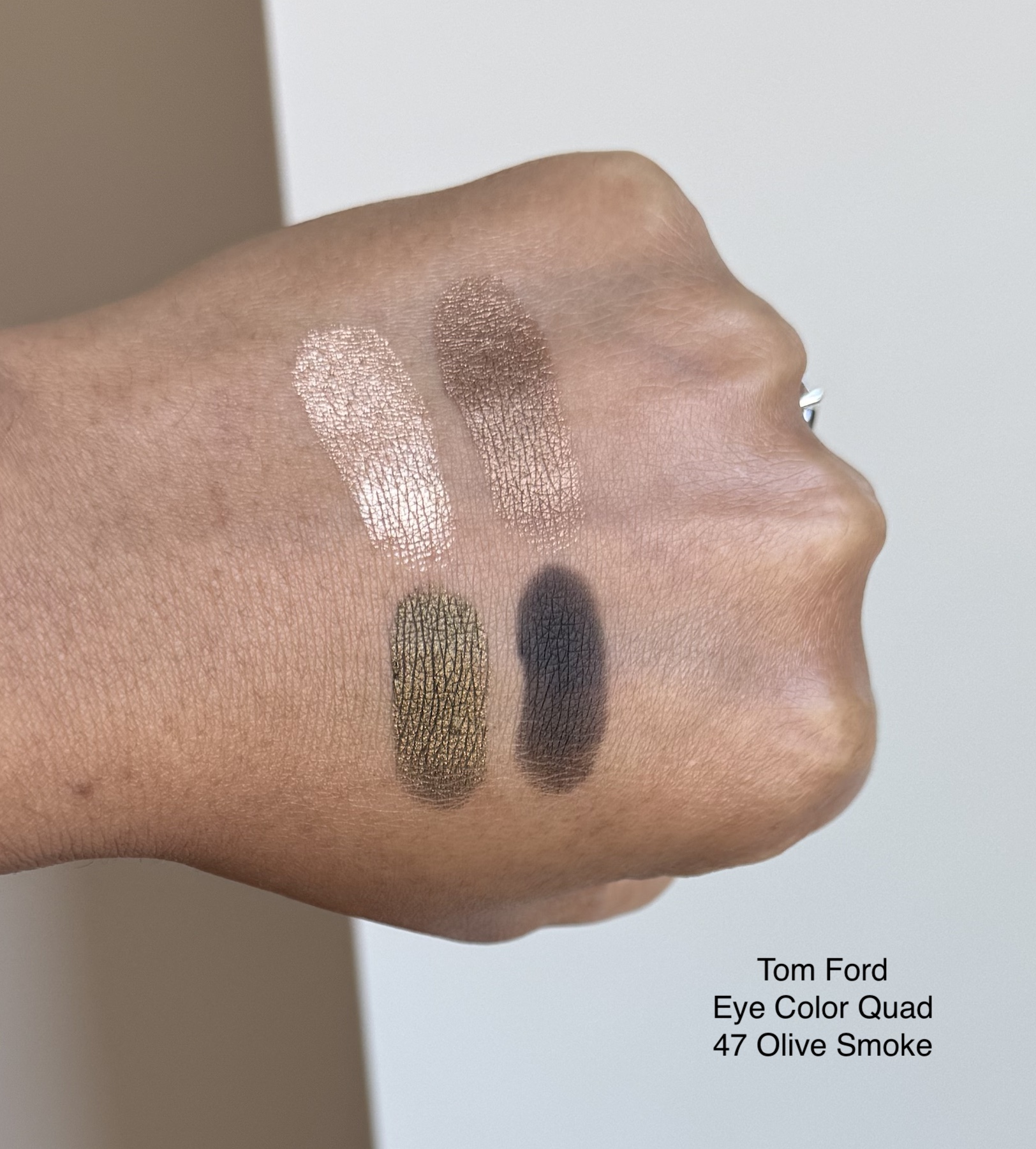 Tom Ford Eye Color Quad 47 Olive Smoke Swatches Medium Dark Skin
