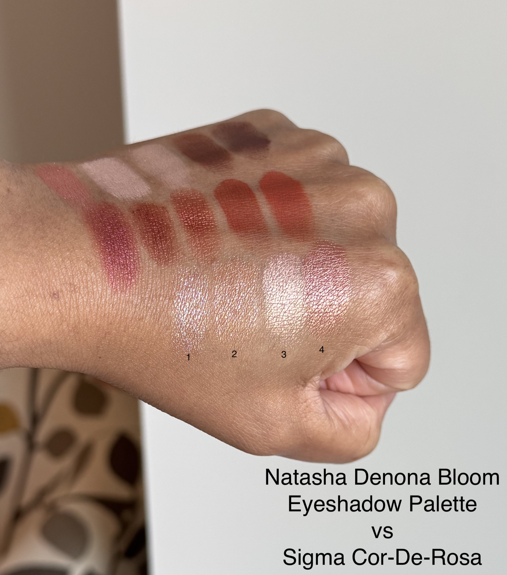 Natasha Denona Bloom Eyeshadow Palette vs Sigma Cor-De-Rosa Swatches