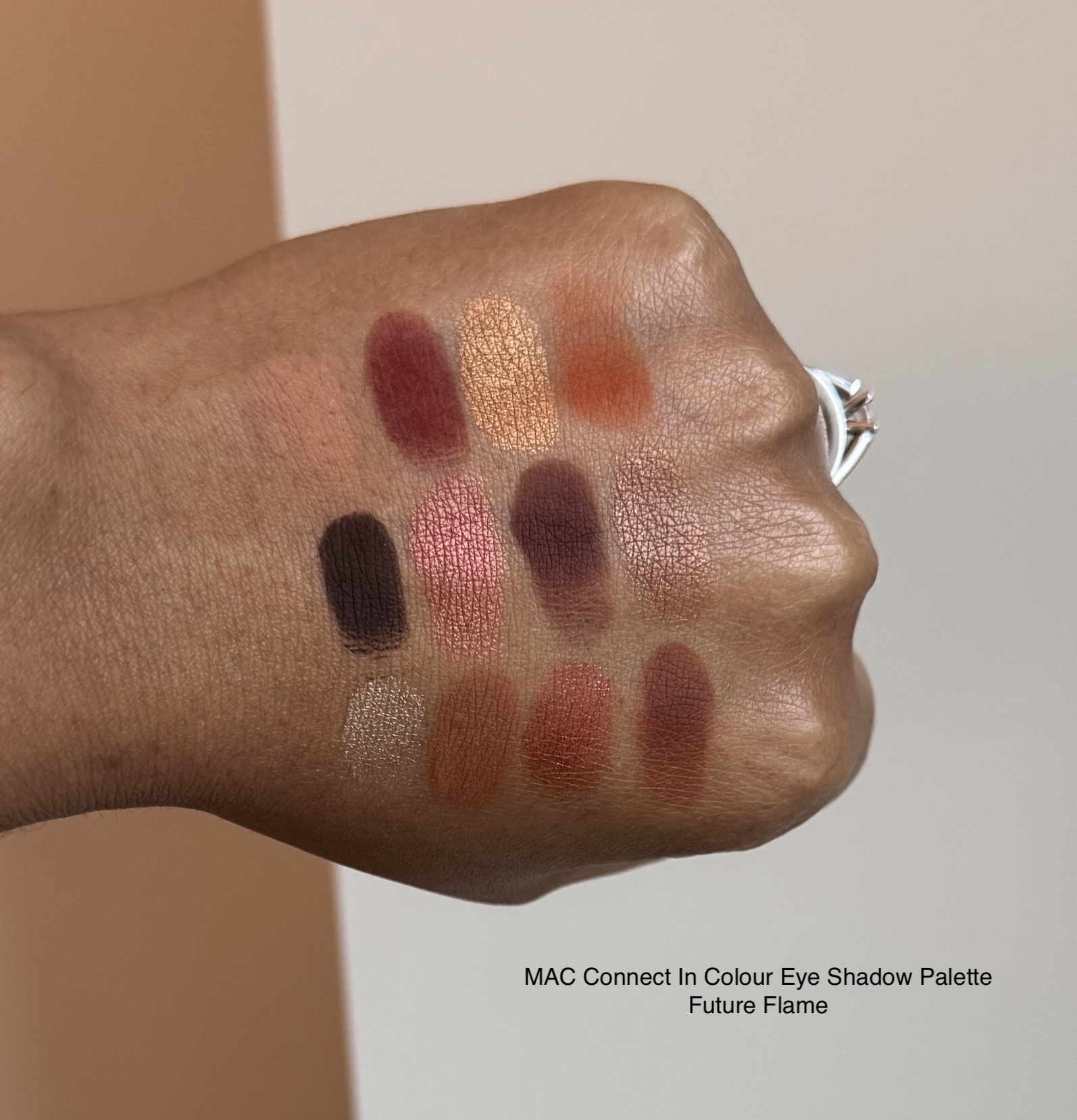 MAC Connect In Colour Eye Shadow Palette Future Flame Swatches Medium Dark Skin