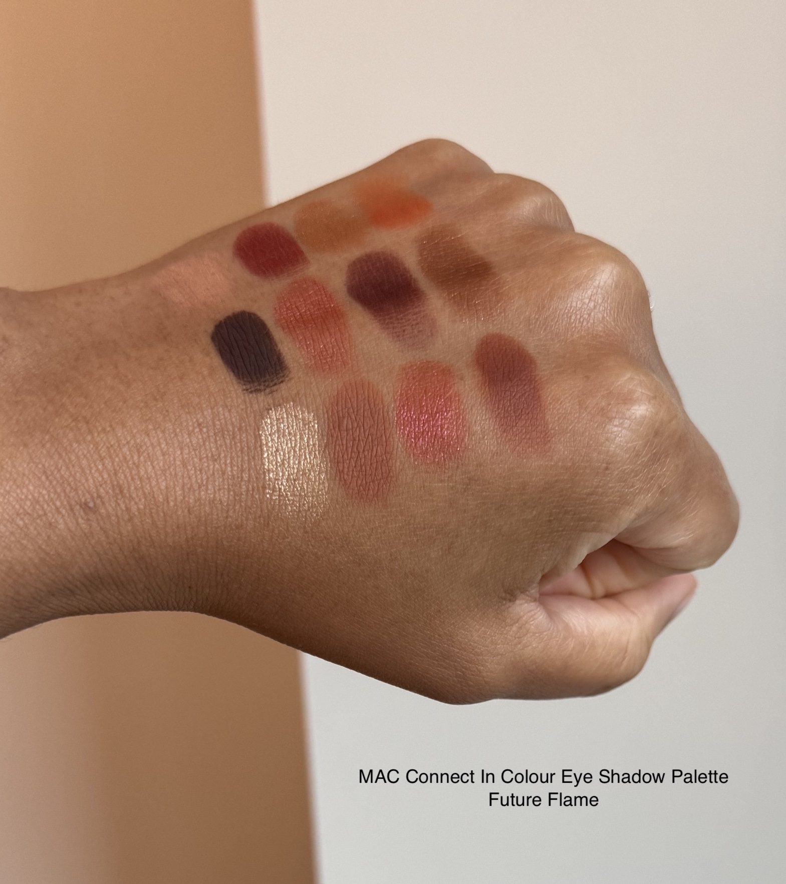MAC Connect In Colour Eye Shadow Palette Future Flame Swatches Medium Dark Skin