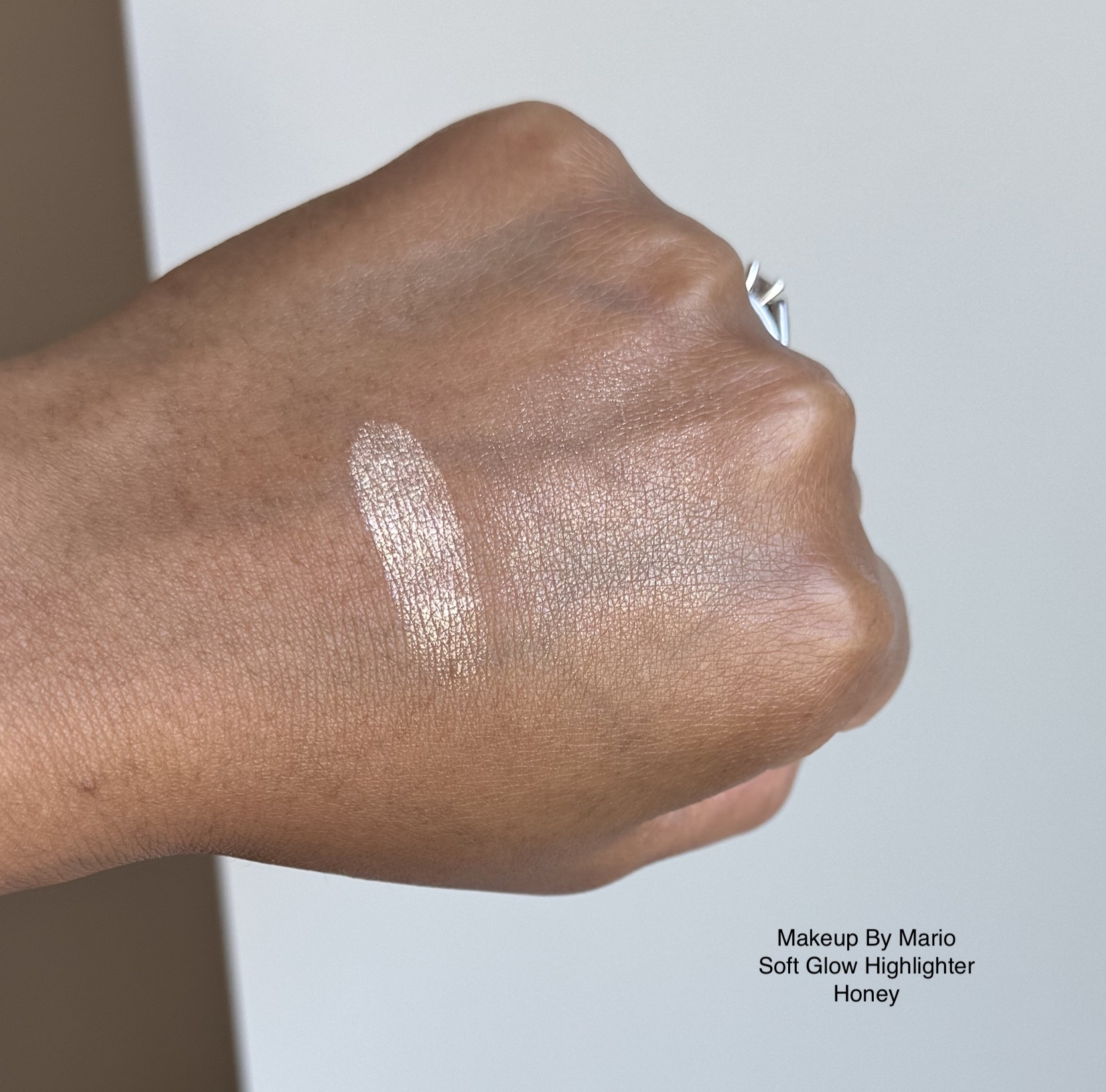 Makeup By Mario Soft Glow Highlighter Honey Swatch Medium Dark Skin
