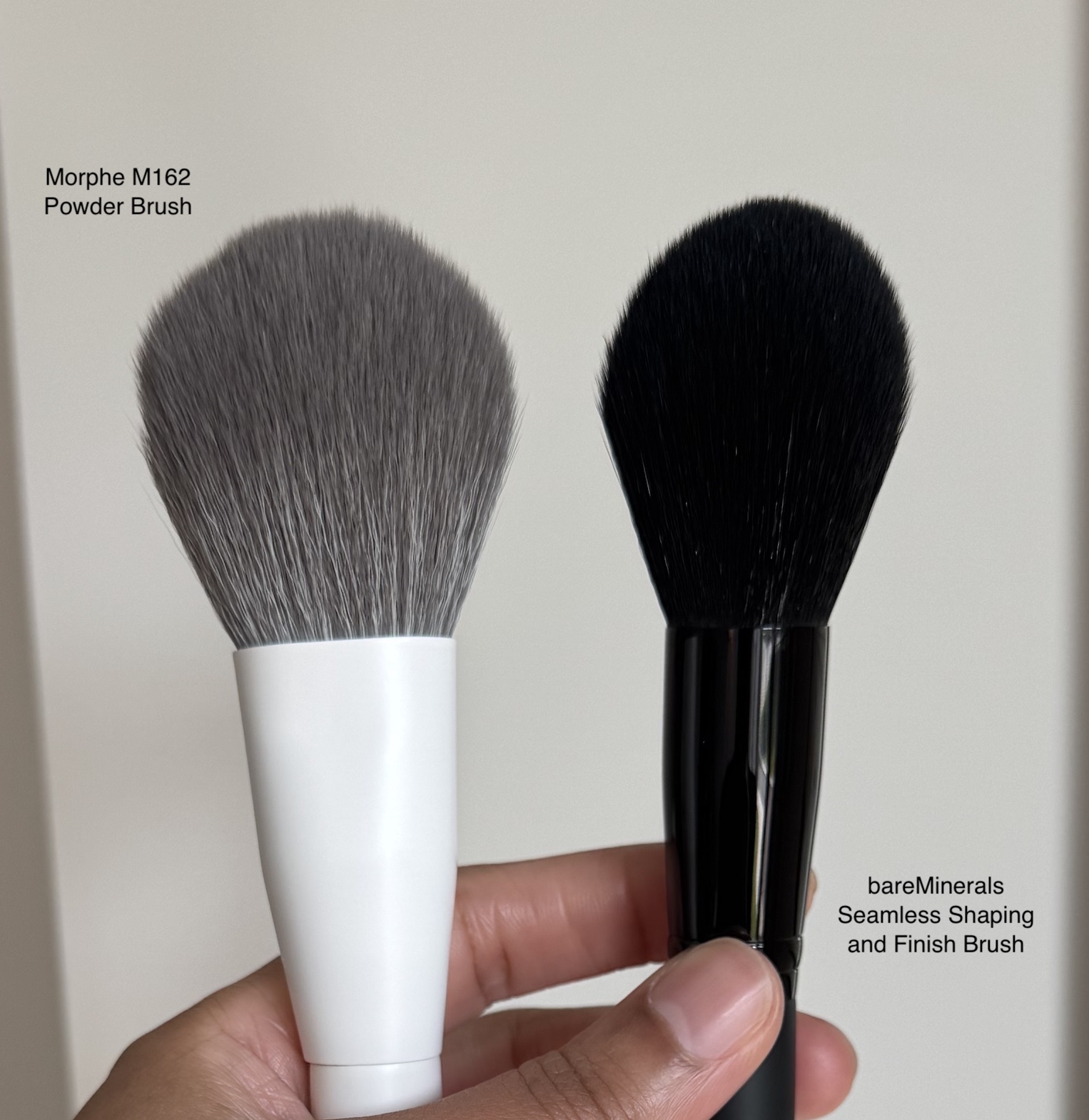 Morphe M162 Tapered Powder Brush Review and Comparison to bareMinerals Seamless Shaping and Finish Brush