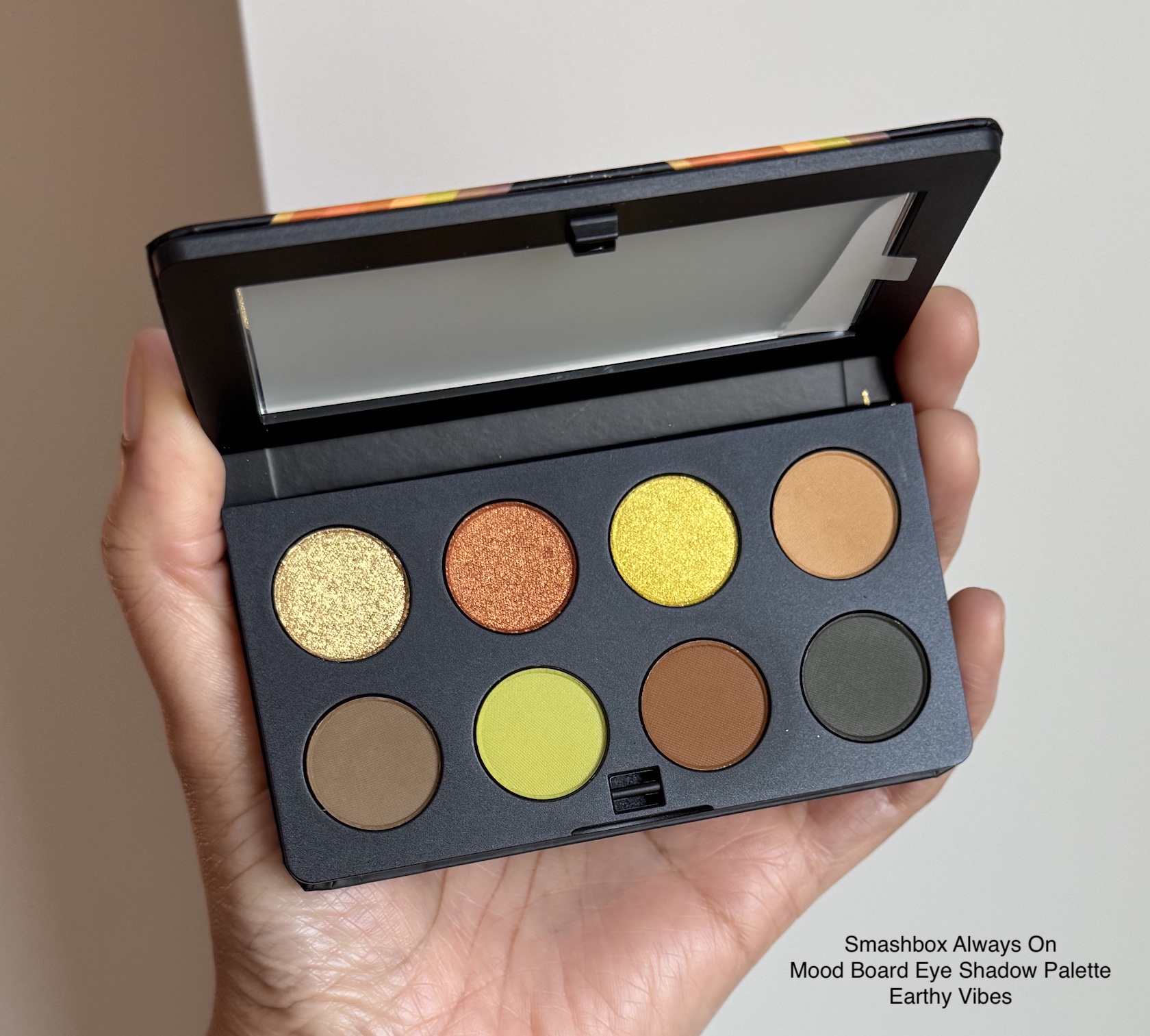 Smashbox Always On Mood Board Eye Shadow Palette Earthy Vibes Swatches Medium Dark Skin