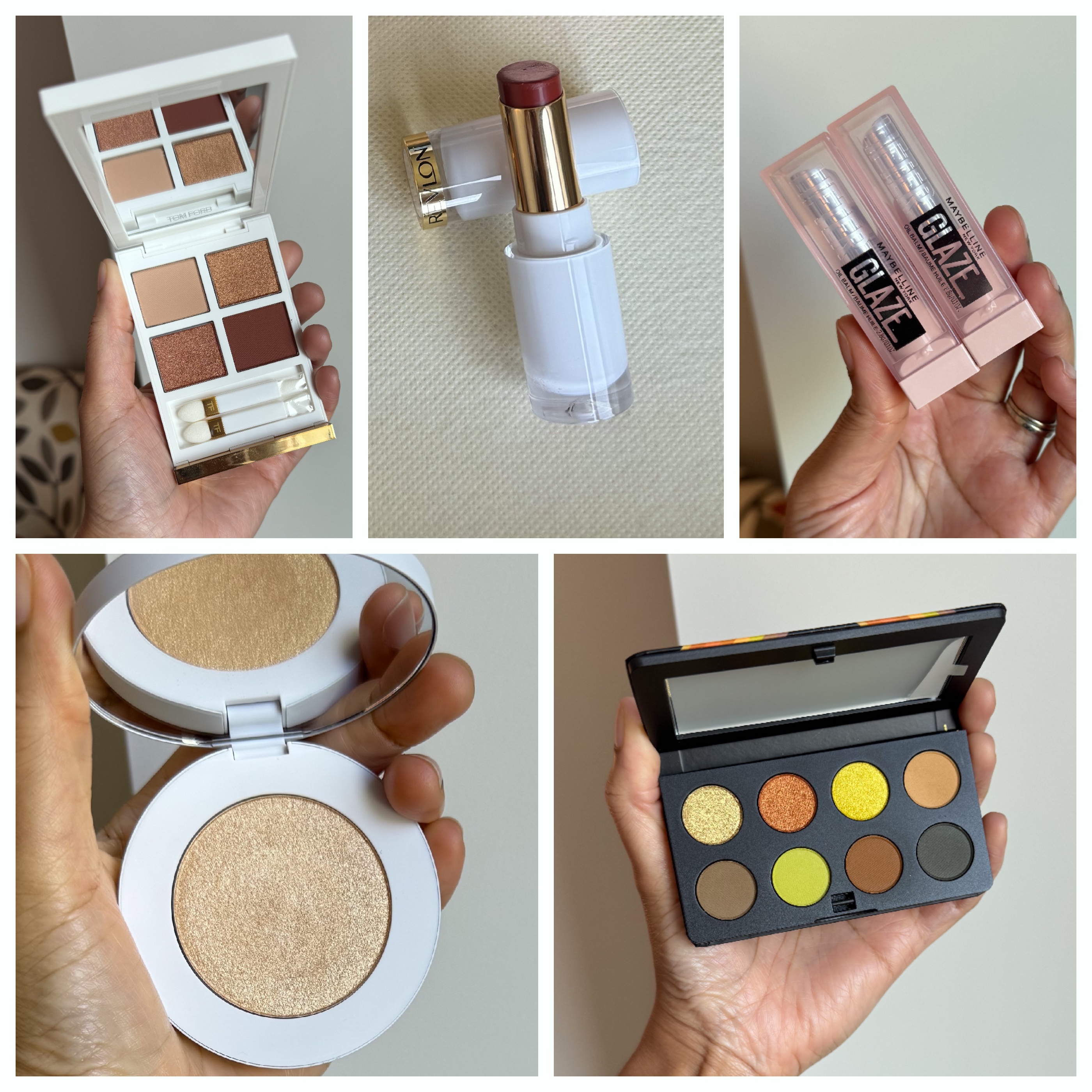 Tom Ford Bronze Isle, Revlon Spiced Wine, Maybelline Latte Crush, Makeup By Mario Honey, Smashbox Earthy Vibes Swatches