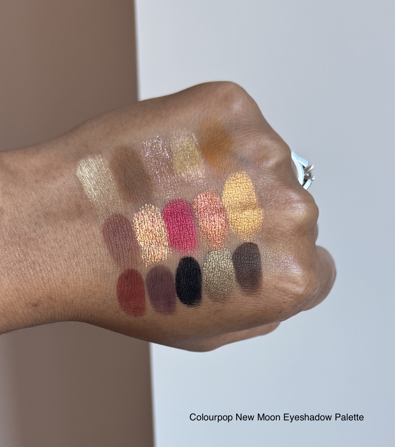 Colourpop New Moon Eyeshadow Palette Review and Swatches Medium Dark Skin