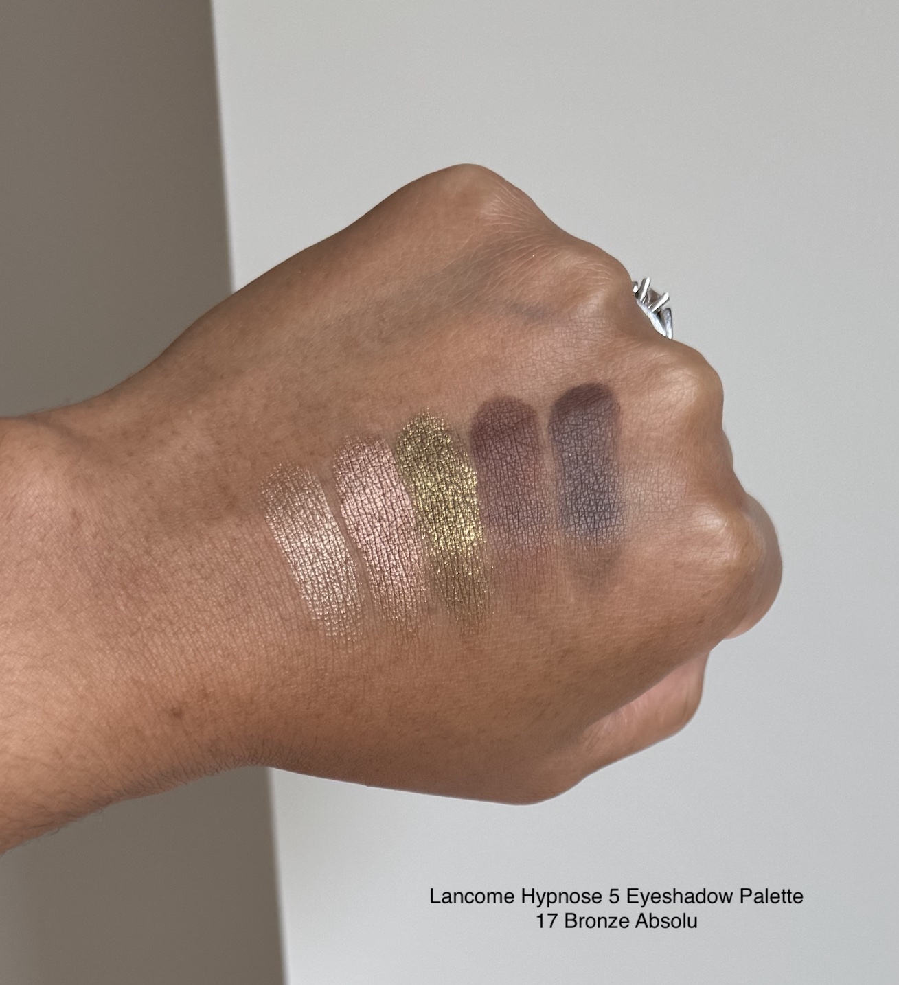 Lancome Hypnose 5 Eyeshadow Palette 17 Bronze Absolu Swatches Medium Dark Skin