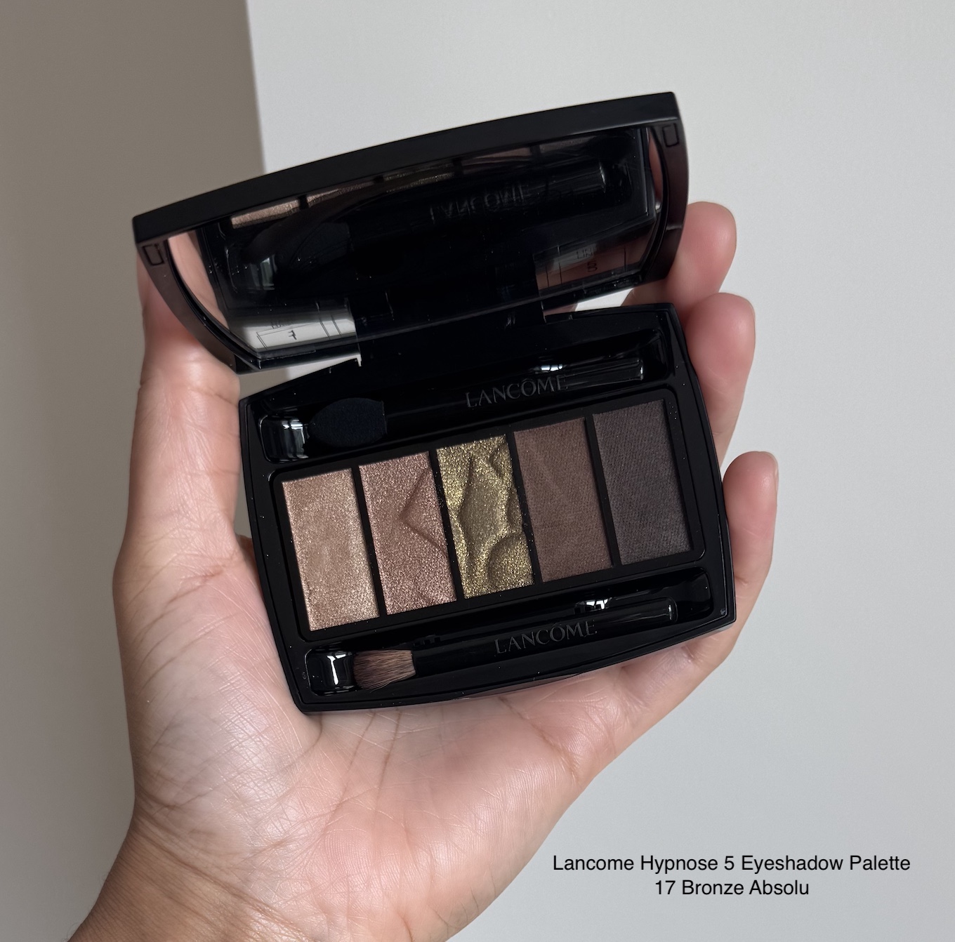 Lancome Hypnose 5 Eyeshadow Palette 17 Bronze Absolu Swatches