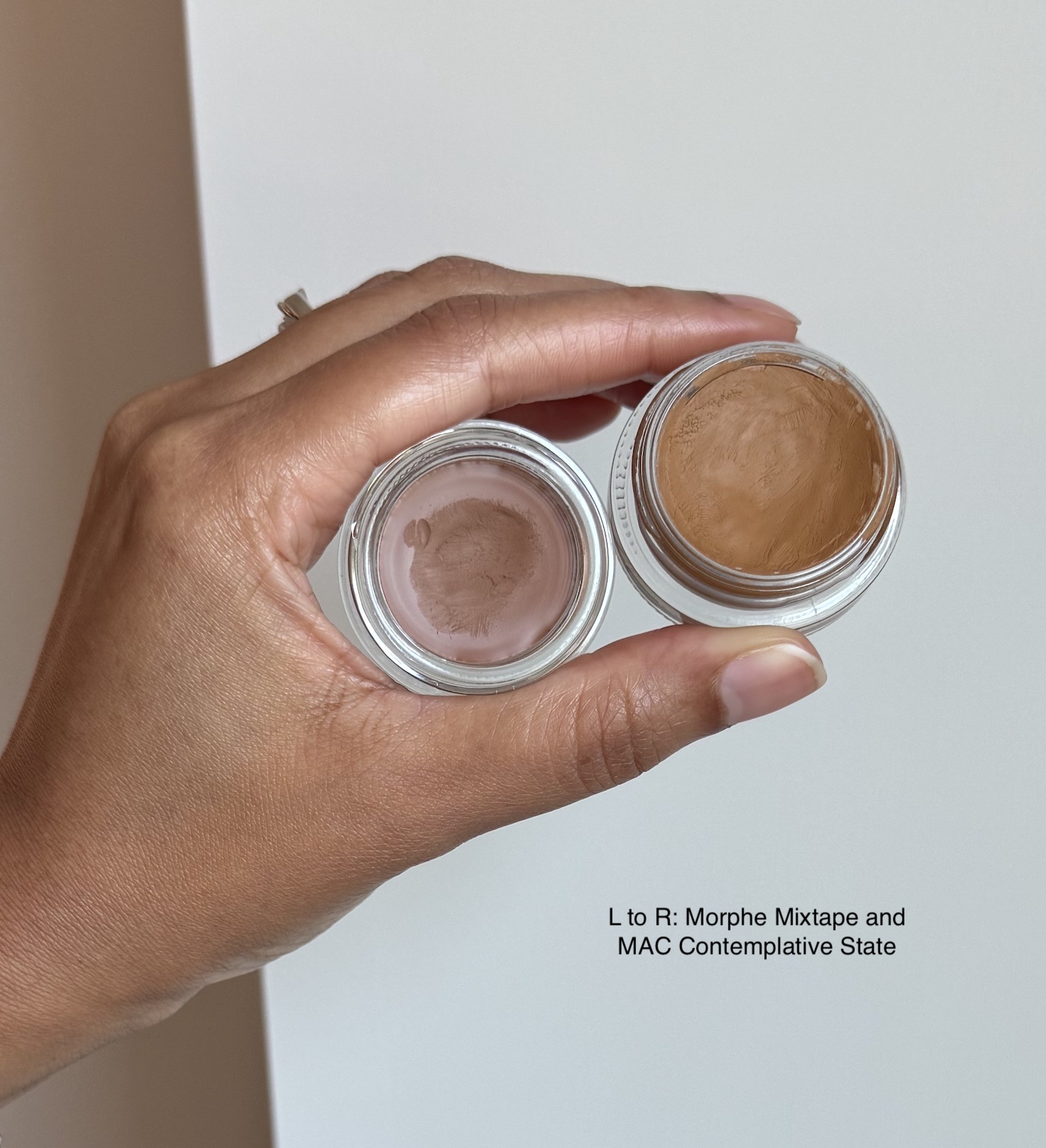 Morphe Solo Artist Priming Cream Eyeshadow Mixtape vs MAC Contemplative State Swatches