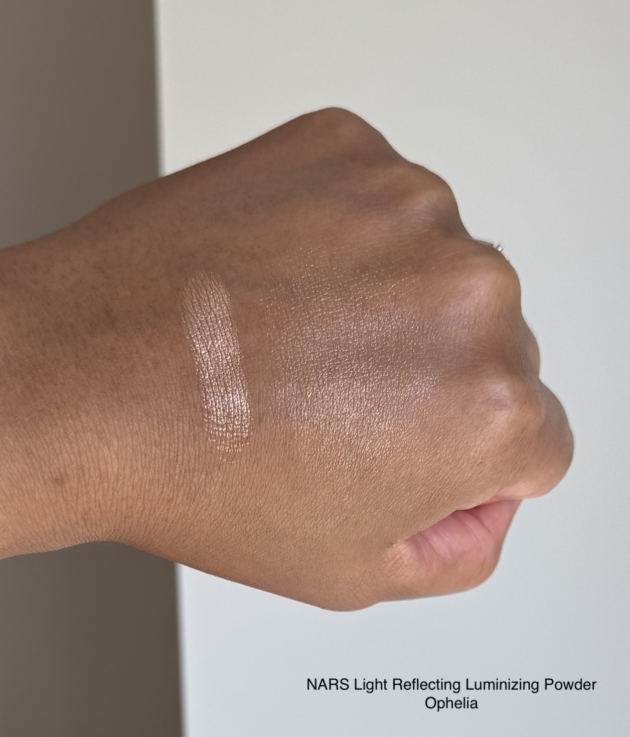 NARS Light Reflecting Luminizing Powder Ophelia Swatch Medium Dark Skin