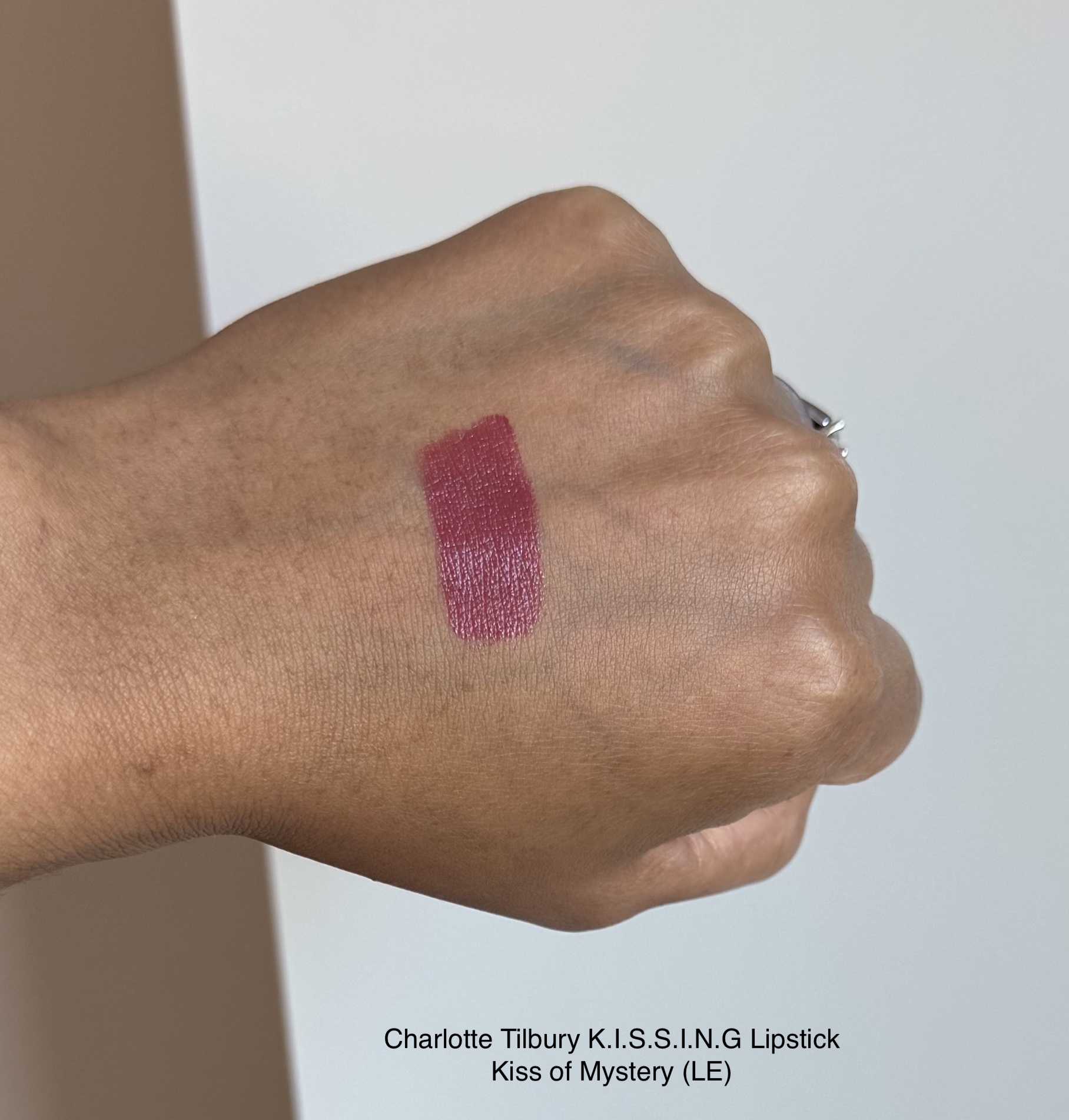 Charlotte Tilbury Kiss of Mystery LIpstick Swatch Medium Dark Skin
