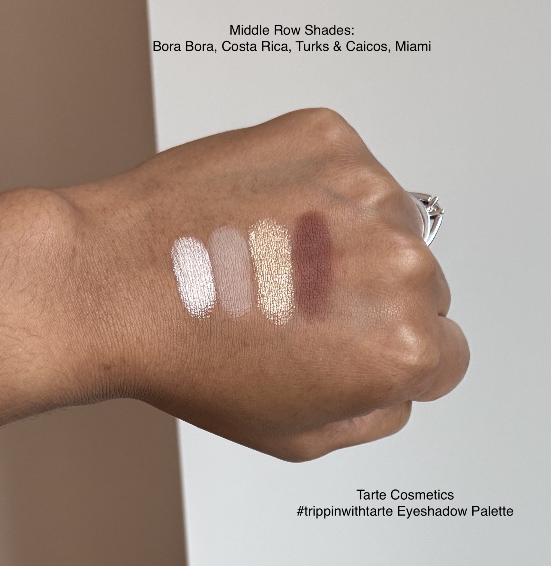 Tarte #trippinwithtarte Eyeshadow Palette Swatches Mediumm Dark Skin