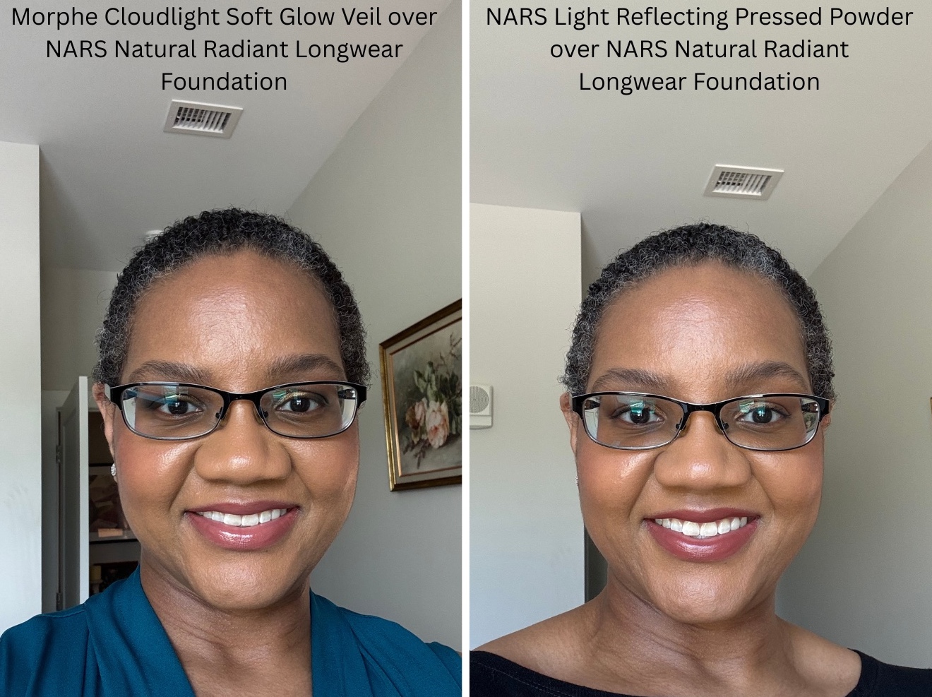 Morphe Cloudlight Soft Glow Veil Powder Golden Hour Review Swatch Medium Dark Skin